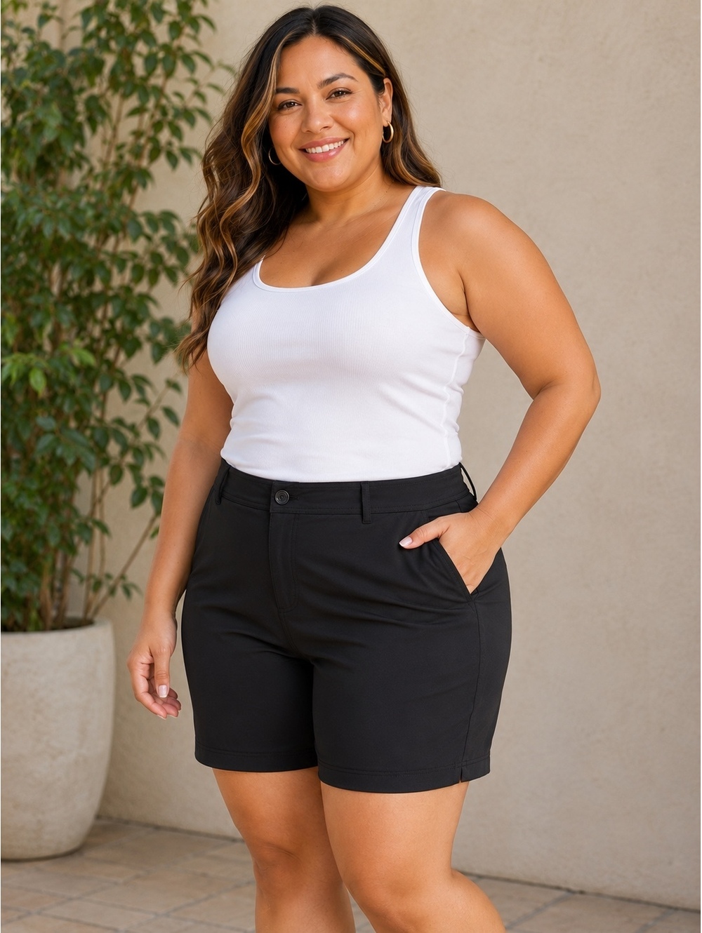 375 Realessentials XL 38" waist Activewear Black Shorts with Pockets R0000375